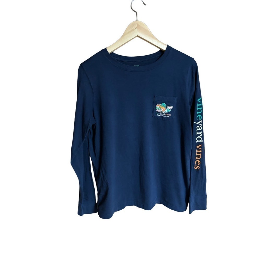 Vineyard‎ Vines St. Patrick’s Day long sleeve graphic tee navy blue size XS